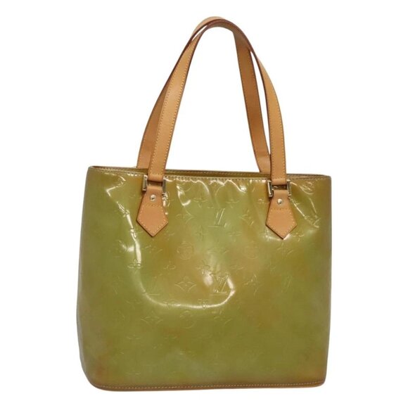 LOUIS VUITTON Monogram Vernis Houston Hand Bag Baby Blue M91005 LV Auth 130139 - Picture 1 of 16
